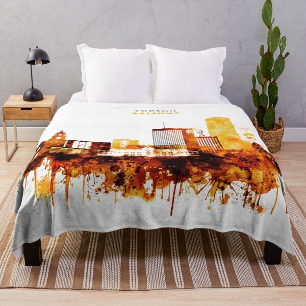 Item preview, Tucson Arizona Red Yellow Skyline designed and sold by DimDom.