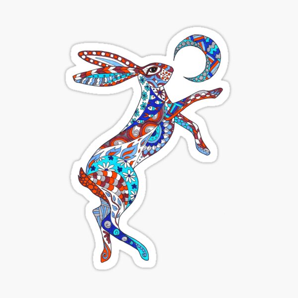 Item preview, Patterned Leaping Hare Design designed and sold by Mystichare.