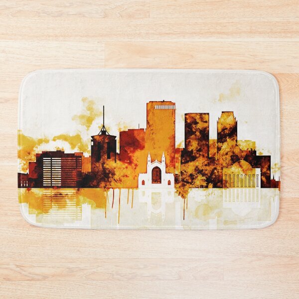 Item preview, Tulsa Oklahoma Red Yellow Skyline designed and sold by DimDom.