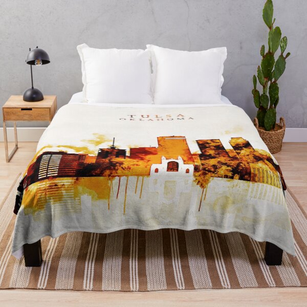 Item preview, Tulsa Oklahoma Red Yellow Skyline designed and sold by DimDom.