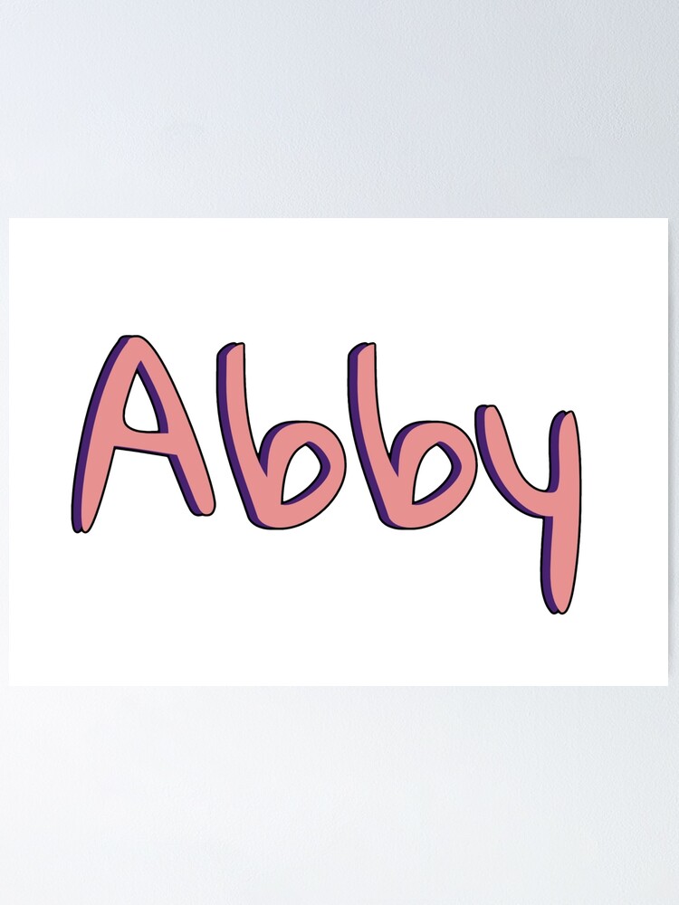 Abby Name Hand Lettering in Faux Gold Letters - Abby - Posters and Art  Prints
