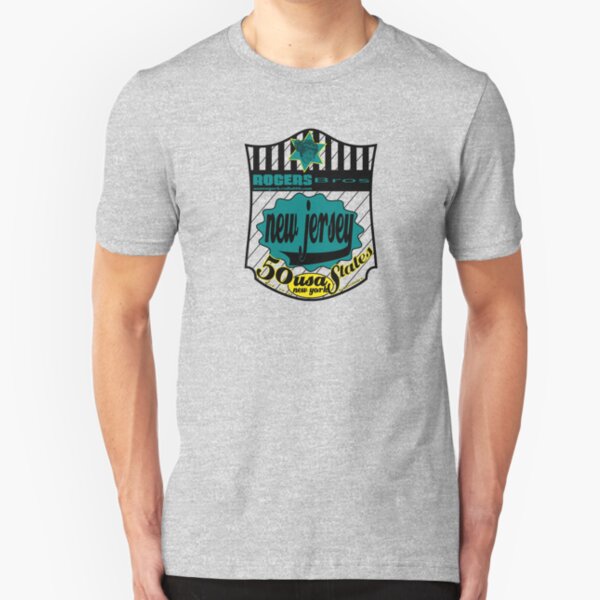 usa new jersey by rogers bros Slim Fit T-Shirt