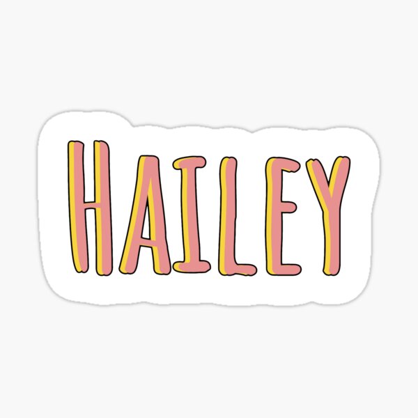 Hailey Calligraphy Stickers | Redbubble