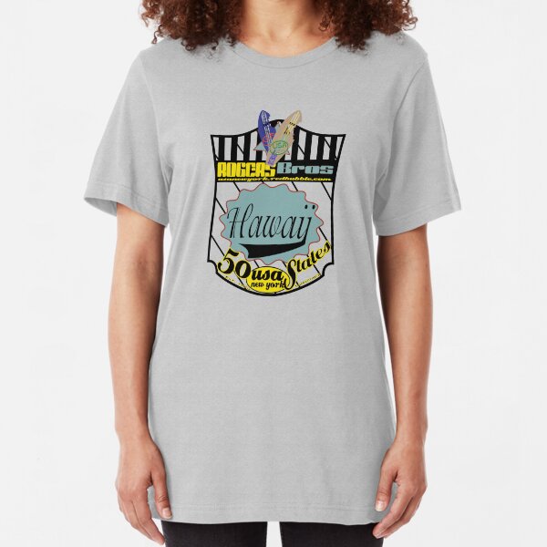 usa hawaii by rogers bros Slim Fit T-Shirt