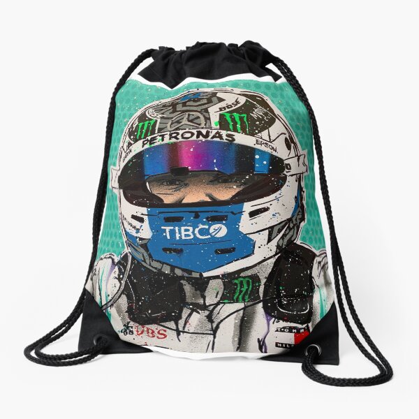 Valtteri Bottas 2019 F1 graffiti painting by DRAutoArt Drawstring Bag