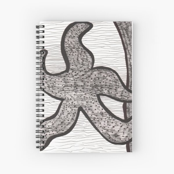 Inktober Day 26: Starfish 1.1 Spiral Notebook
