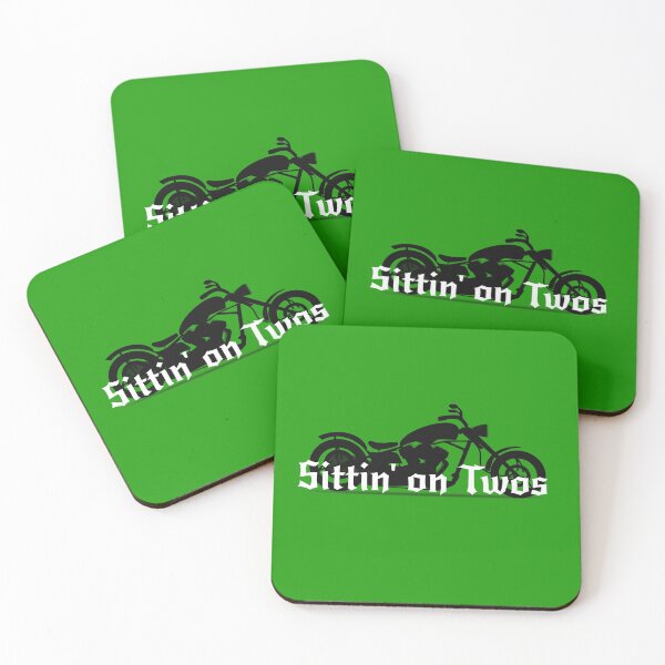 Item preview, Sittin On Twos Motorcycle Biker Design  designed and sold by AlphaMoon.