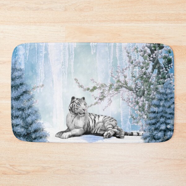 Item preview, Snow tiger in a winter landscape designed and sold by nicky2342.