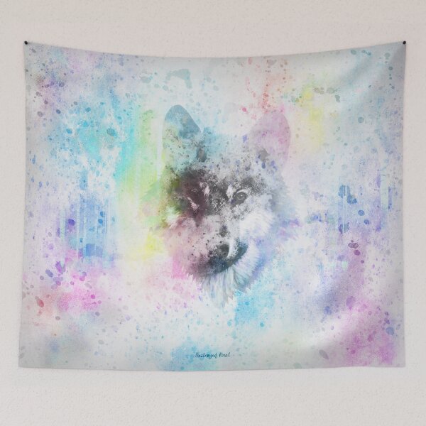 Item preview, Colorful wolf designed and sold by Destroyed-Pixel.