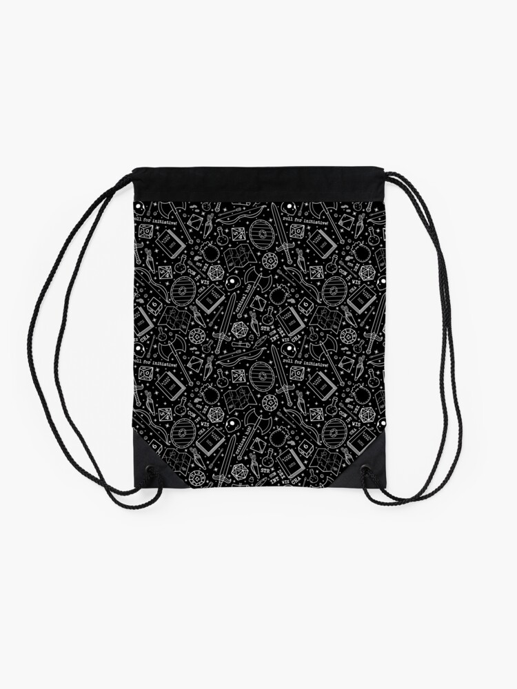 Thumbnail 2 of 3, Drawstring Bag, Fantasy RPG Pattern designed and sold by yakdad.