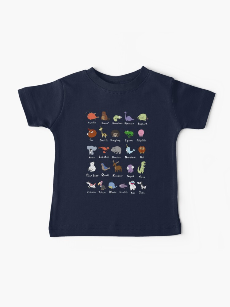 Thumbnail 1 of 2, Baby T-Shirt, The Animal Alphabet designed and sold by gillianjaplit.