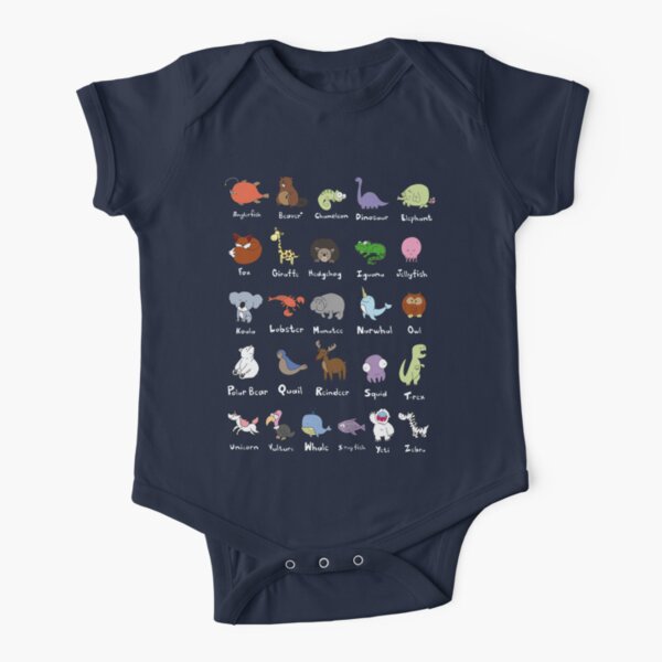 Das Tieralphabet Baby Body Kurzarm