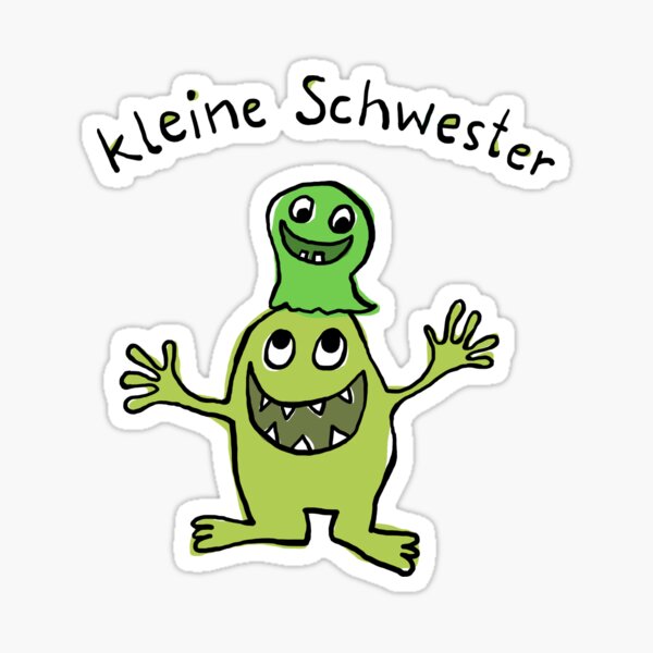 Kleine Schwester - Monstergeschwister Sticker