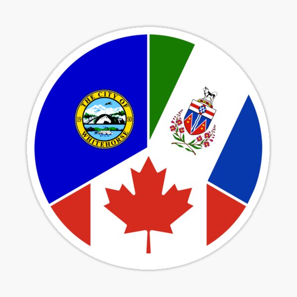 Aperçu de l'œuvre Drapeau du Canada du Yukon de Whitehorse créée et vendue par Celticana.