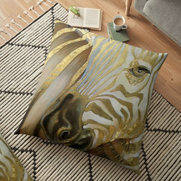 Zebra Code Floor Pillow
