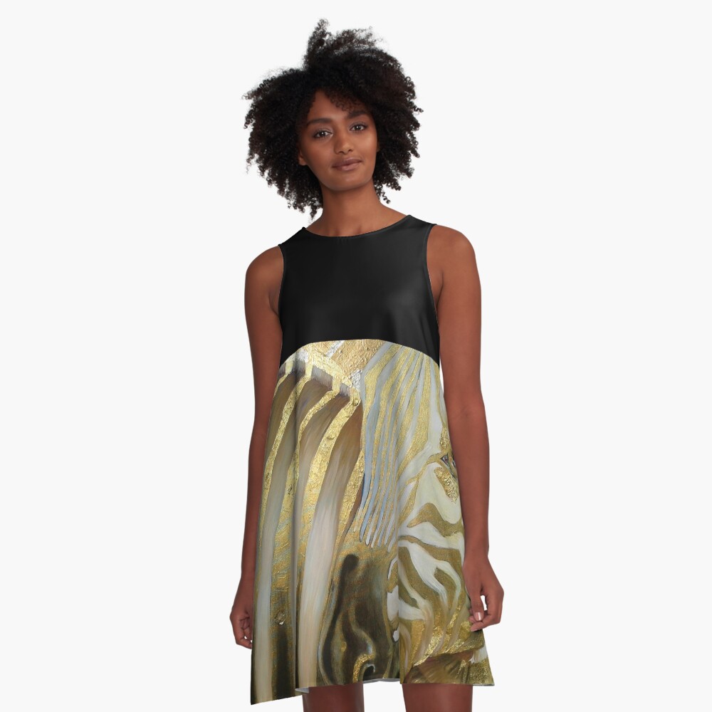 Zebra Code A-Line Dress