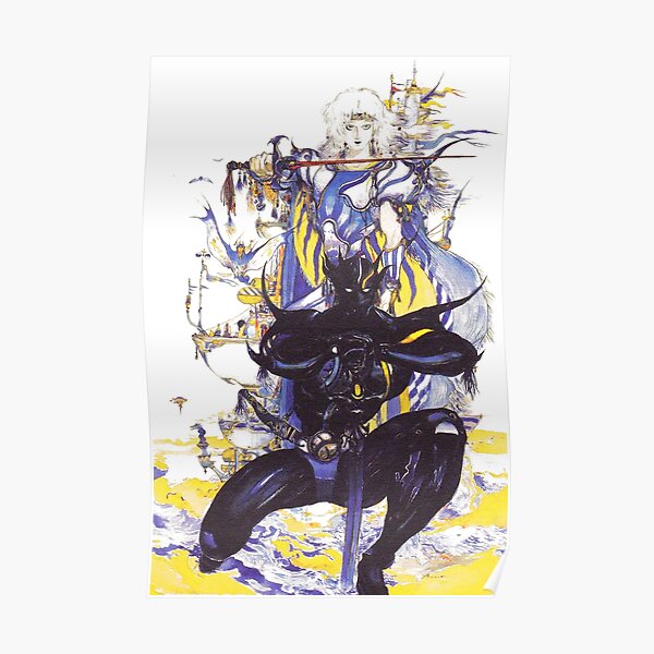 Yoshitaka Amano - Cecil Harvey (Final Fantasy IV) Poster