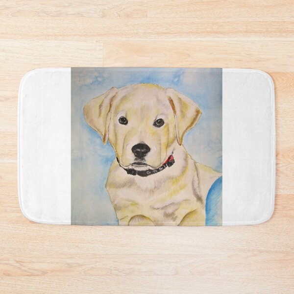 Item preview, Kuzy - Yellow Labrador Retriever Puppy designed and sold by PaintedbyCarol.