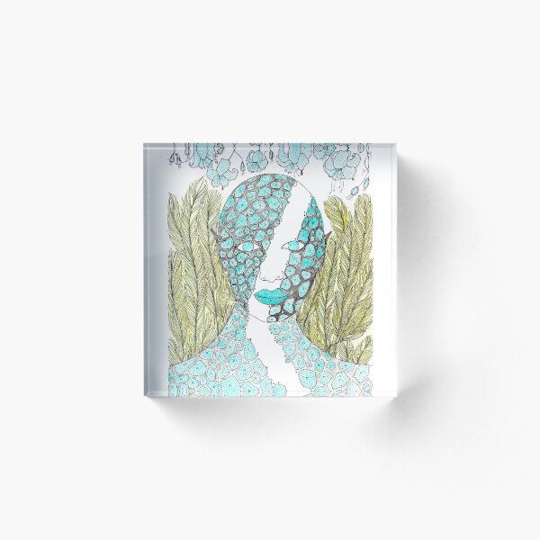 where the feathers grow. Acrylic Block