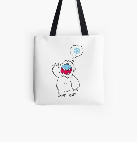 Snow Monster All Over Print Tote Bag
