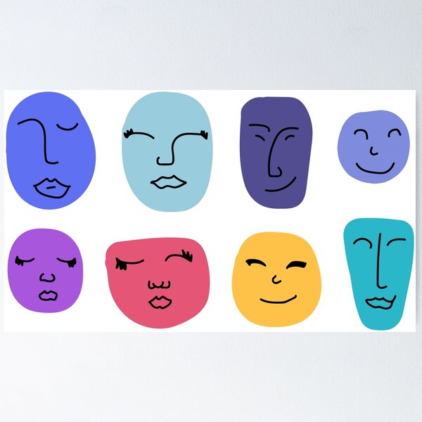Item preview, 8 smiling faces designed and sold by Kara J. Ammon.