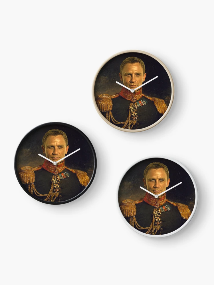 Thumbnail 3 of 4, Clock, Daniel Craig - replaceface designed and sold by replaceface.