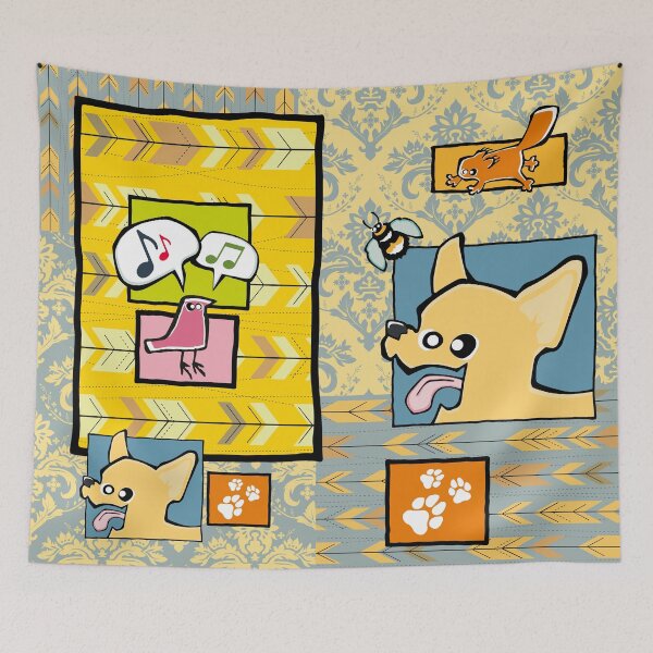 Item preview, Chihuahua - Short Hair - Cream (Collage) designed and sold by TheChicken.