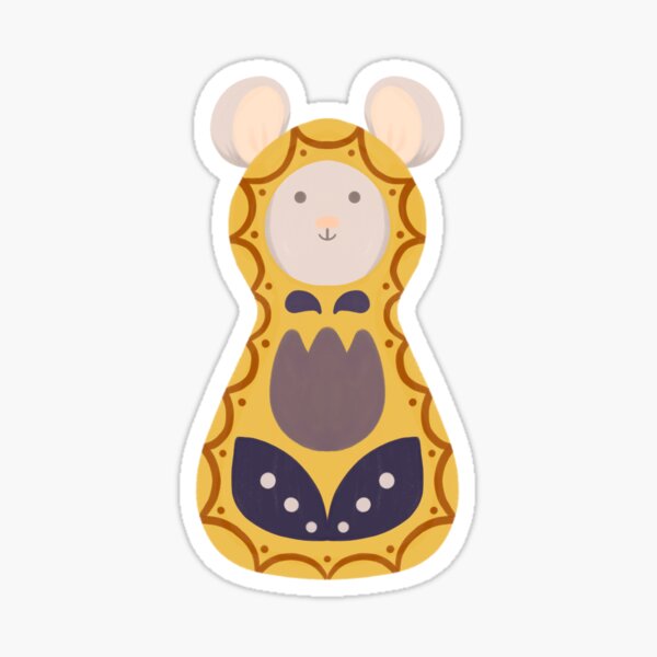 Woodland Adventure Doll Yellow Mouse Sticker Sticker