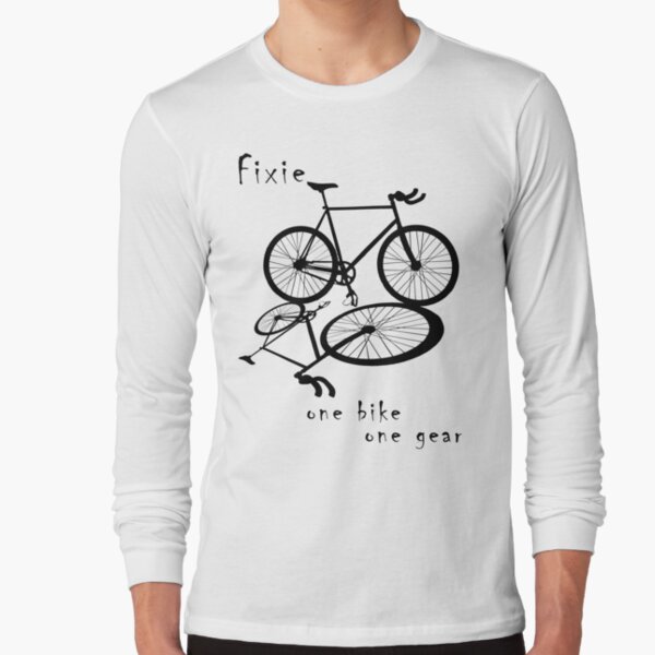 Fixie - one bike one gear (black) Long Sleeve T-Shirt