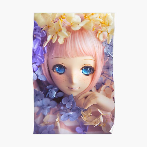 Hydrangeas · Melocotón Poster