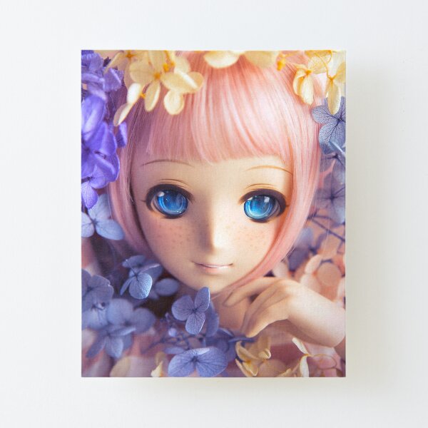 Hydrangeas · Melocotón Canvas Mounted Print