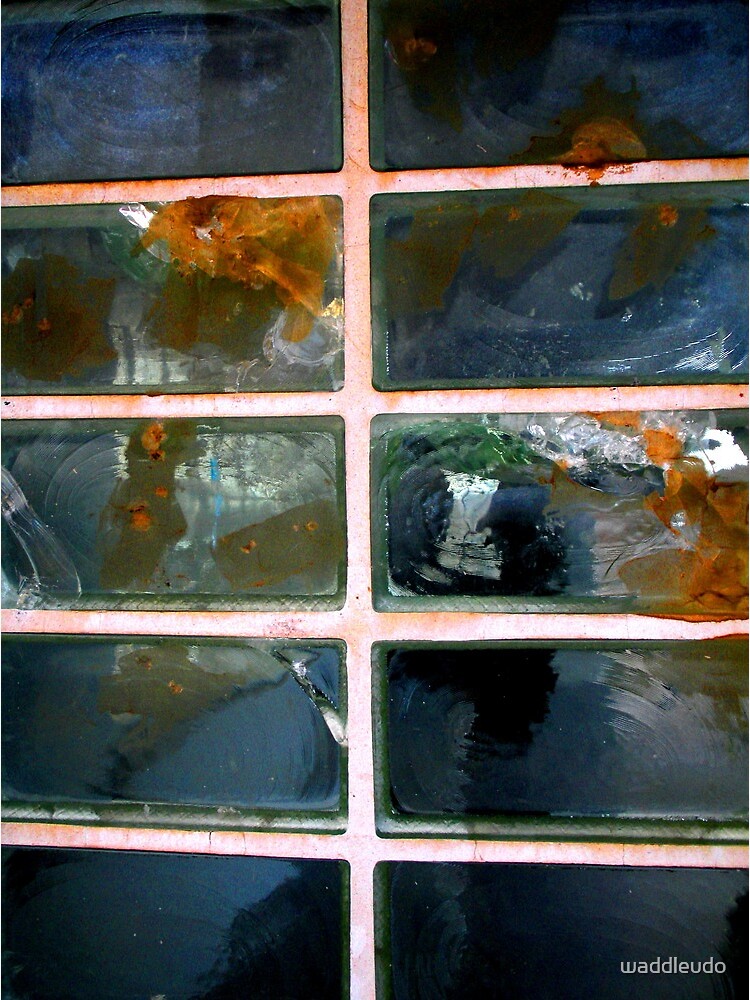 ""RUST STAINED GLASS WINDOW"" Poster for Sale by waddleudo Redbubble