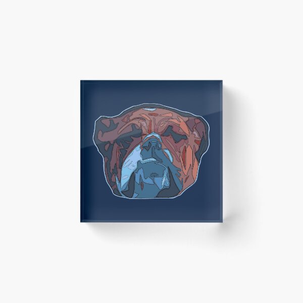 Item preview, Abstract Bulldog face - English Bulldog - geometric Bully dog - Bulldog gifts designed and sold by smooshfaceutd.