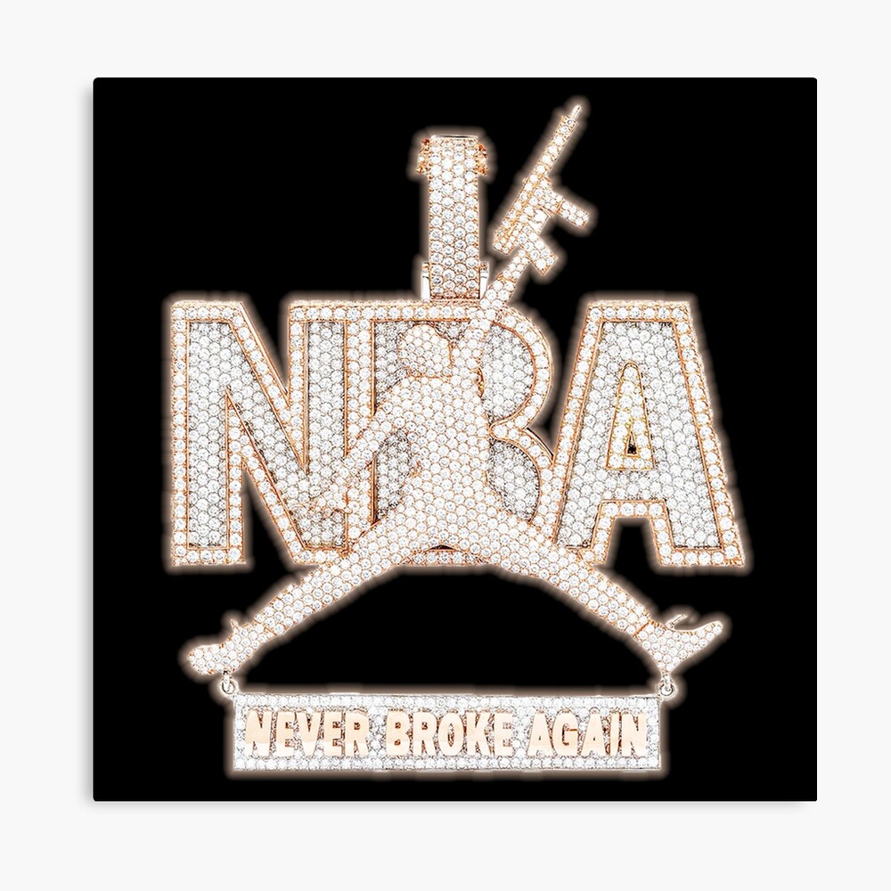Never Broke Again Youngboy Diamond and Gold Chain Metal Print for
