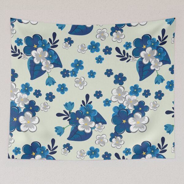 Item preview, Blue floral seamless pattern. designed and sold by Erisen.