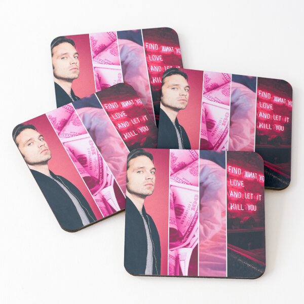 Item preview, Sebastian Stan Sticker Pink #2 designed and sold by MarvelEdits.