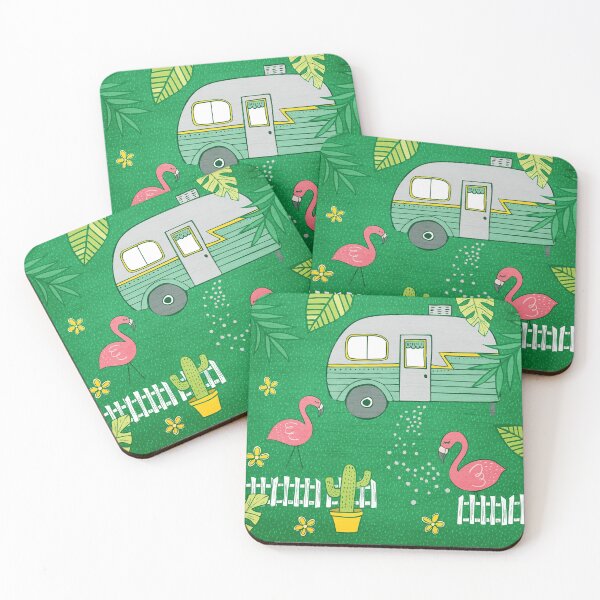 Item preview, Campsite Flamingos designed and sold by Jacqueline Hurd.