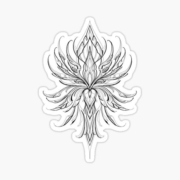 ornamental thaistyle lotus Sticker