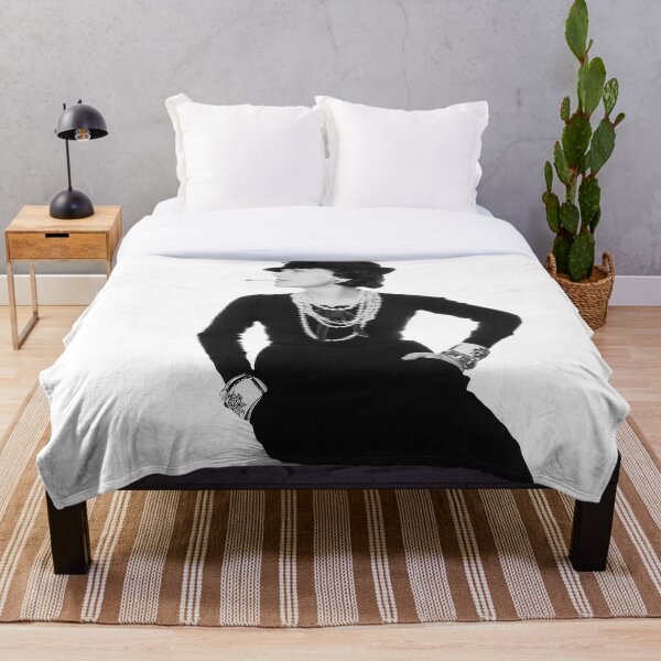 Item preview, Fashion Icon, French Woman with Pearls, Black and White Art designed and sold by modernretro.