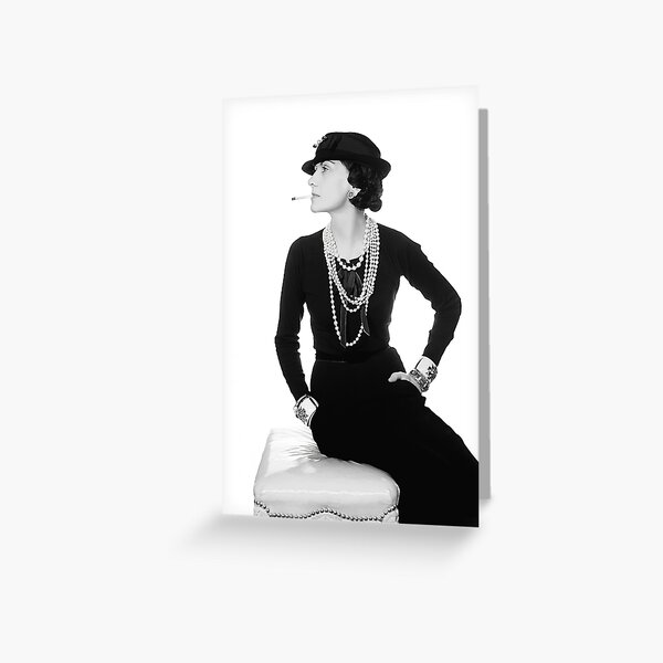 Item preview, Fashion Icon, French Woman with Pearls, Black and White Art designed and sold by modernretro.