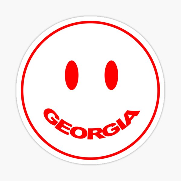 Georgia Smiley Face Sticker