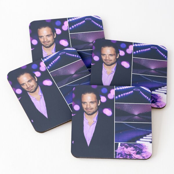 Item preview, Sebastian Stan Sticker Dark Purple #2 designed and sold by MarvelEdits.
