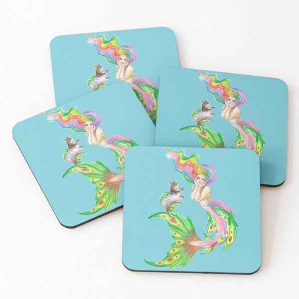 Item preview, A Mermaid and her Cat - no background designed and sold by jopieart.