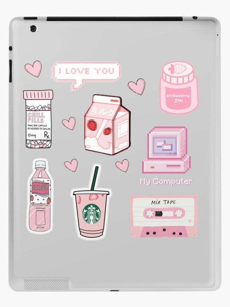 Cute Kawaii Pink Sticker Pack Anime  iPad Case & Skin for Sale by  Infiresss-man