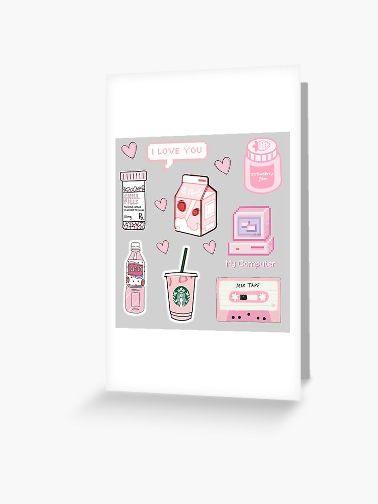 Aesthetic Stationery, Anime Pink Stickers