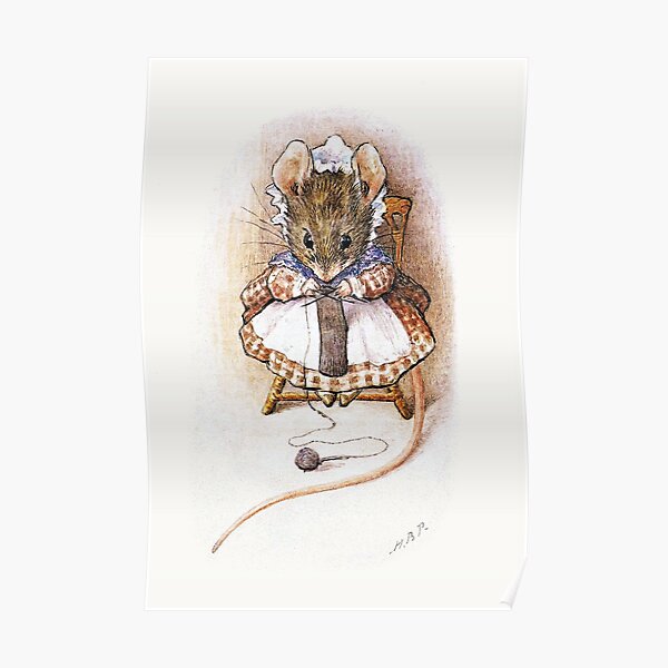 Souris à tricoter - Beatrix Potter Poster
