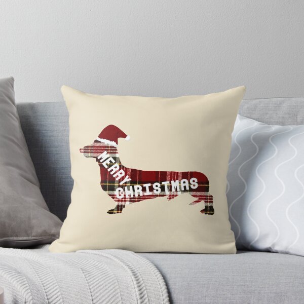 Item preview, Merry Christmas Dachshund in Santa Hat designed and sold by PawsitiveGifts.