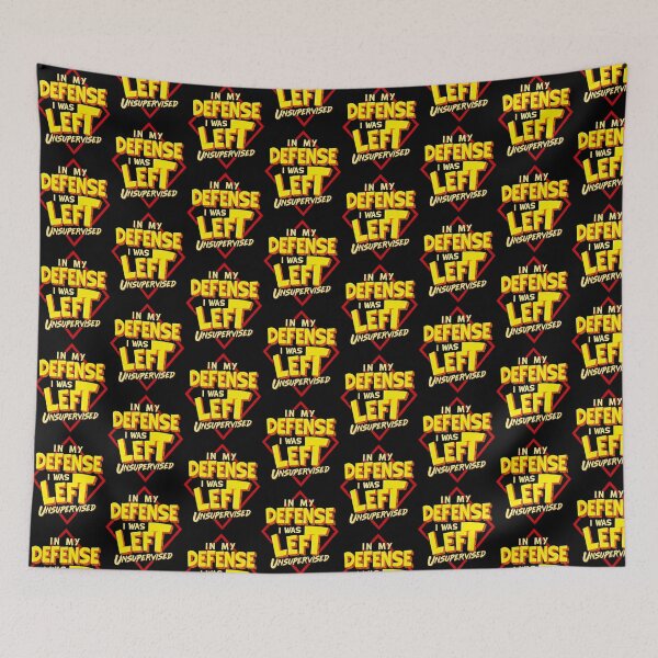 Item preview, In My Defense I Was Left Unsupervised Troublemaker Tile Pattern designed and sold by perfectpresents.