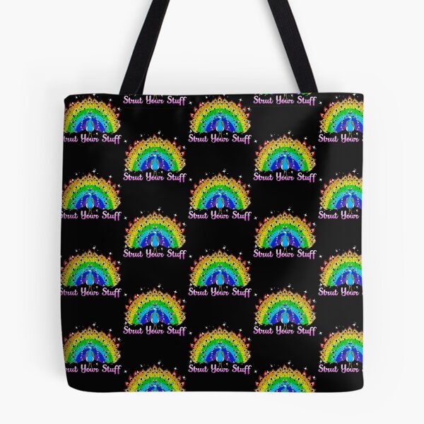 Item preview, Strut Your Stuff Peacock Rainbow LGBT Pride Tile Pattern designed and sold by perfectpresents.