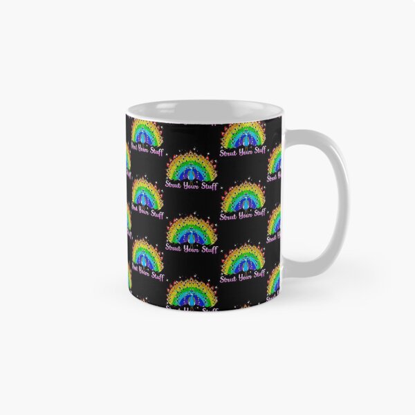 Item preview, Strut Your Stuff Peacock Rainbow LGBT Pride Tile Pattern designed and sold by perfectpresents.